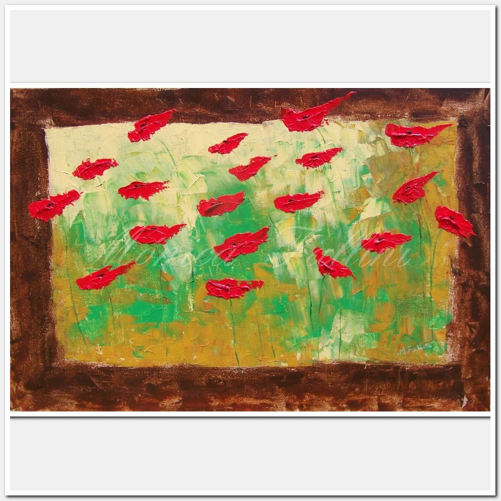 Painting titled 'Amapolas rojas' by Monica Fallini