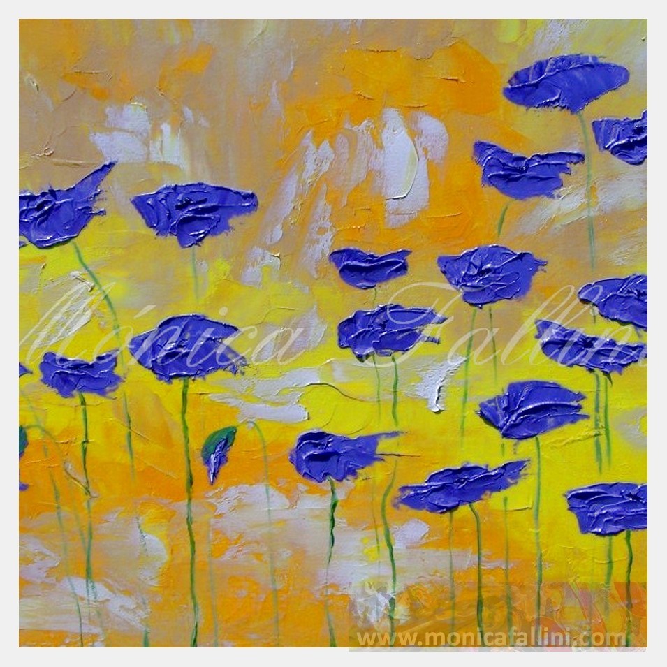 Painting titled 'Free spirit Poppies' by Monica Fallini