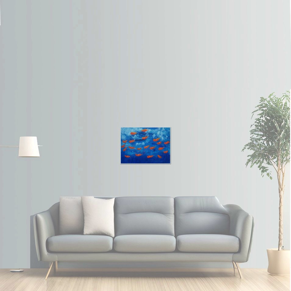 Painting titled 'Free spirit Poppies' by Monica Fallini
