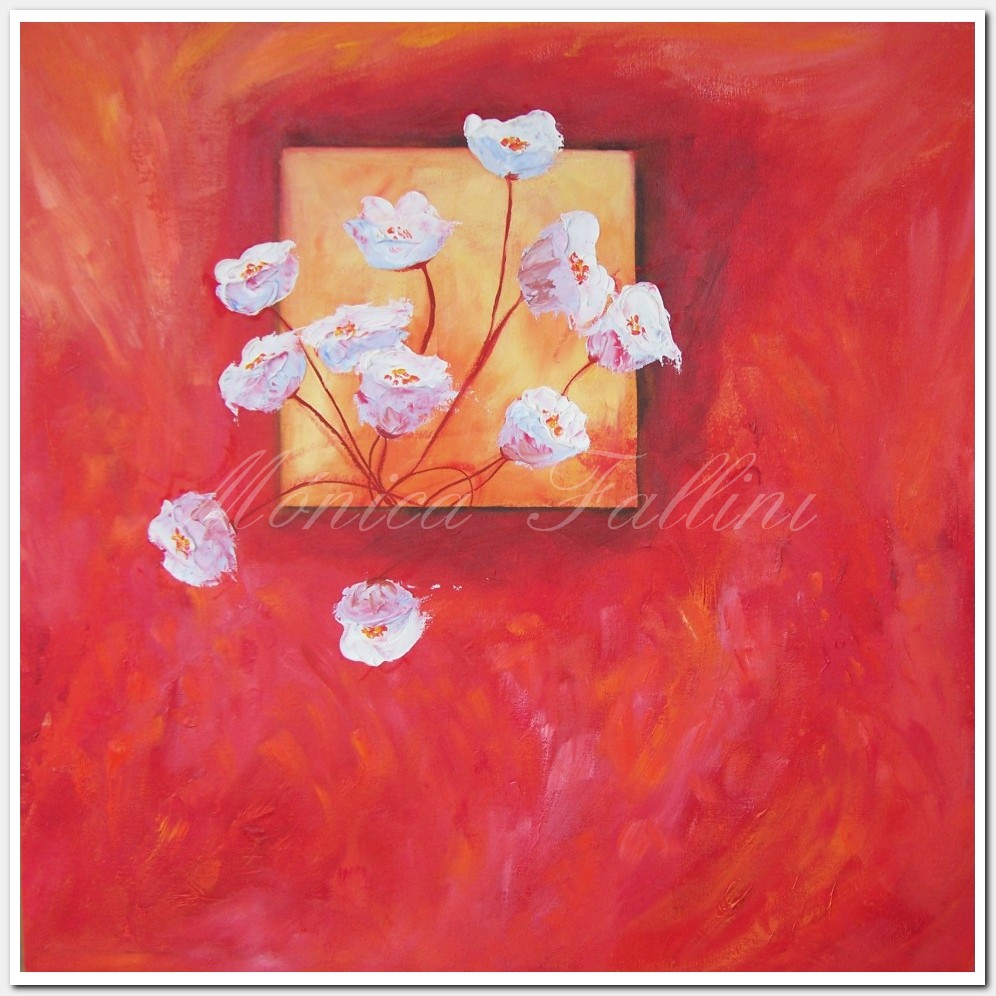 Painting titled 'Through the window of her dreams' by Monica Fallini