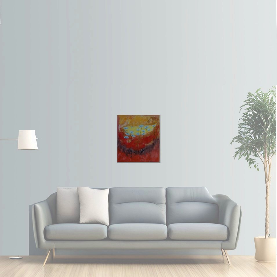 Painting titled 'Brecha de Amapolas' by Monica Fallini