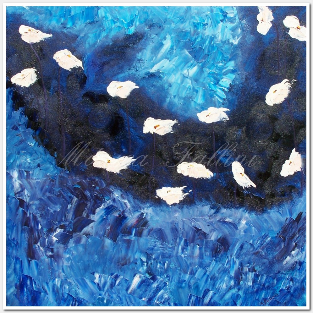 Painting titled 'Brecha de Amapolas 2' by Monica Fallini