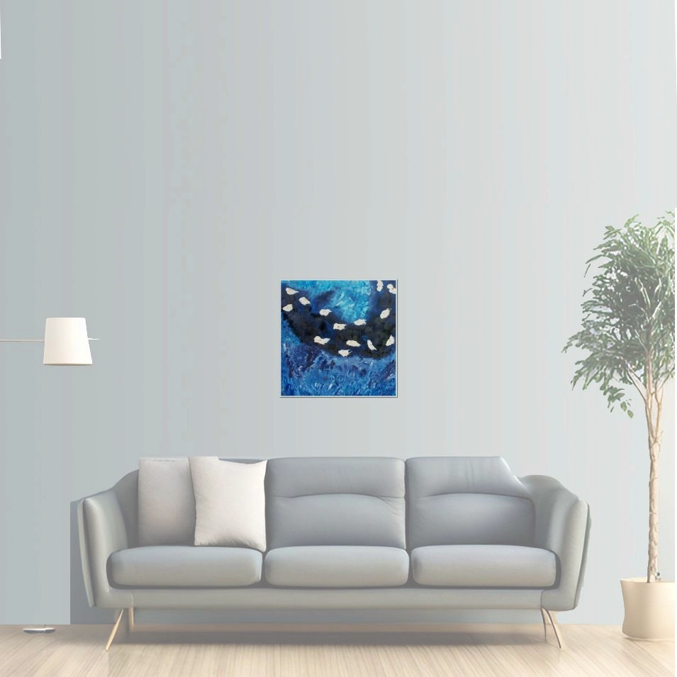 Painting titled 'Brecha de Amapolas 2' by Monica Fallini