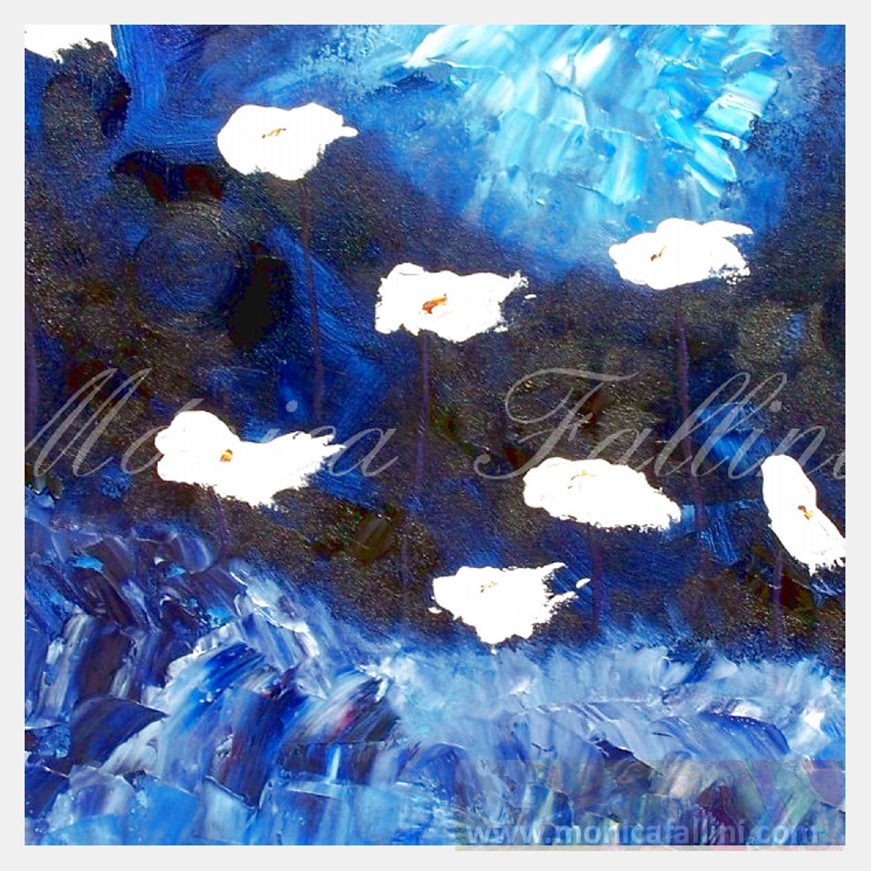 Painting titled 'Brecha de Amapolas 2' by Monica Fallini