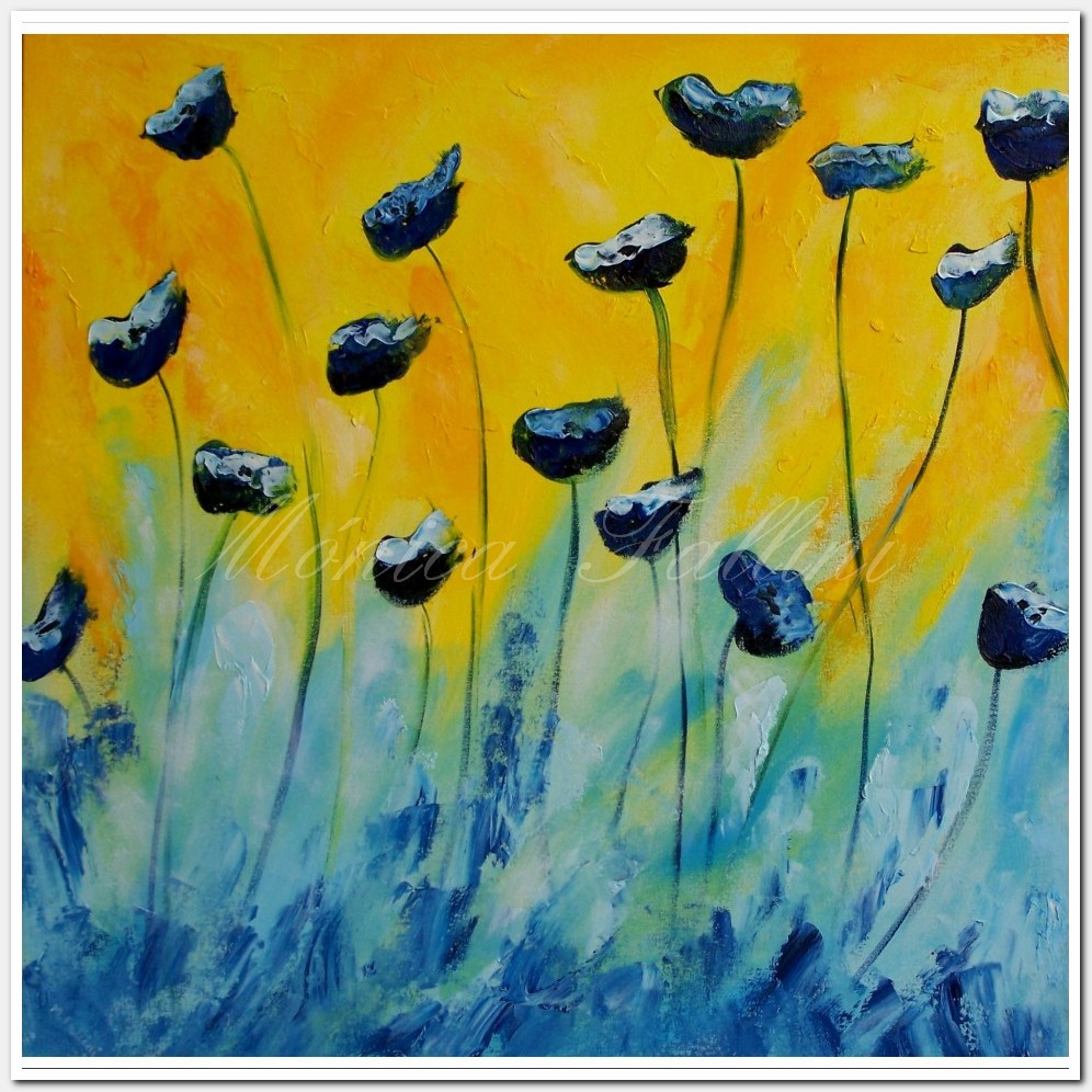Painting titled 'Born to be blue' by Monica Fallini