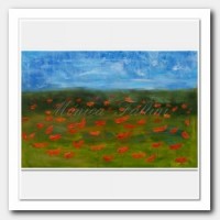 Field of orange Poppies
