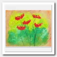 Dancing red Poppies
