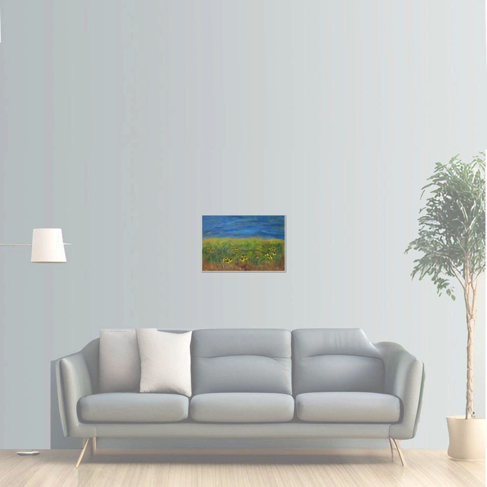 Painting titled 'Wild yellow flowers' by Monica Fallini
