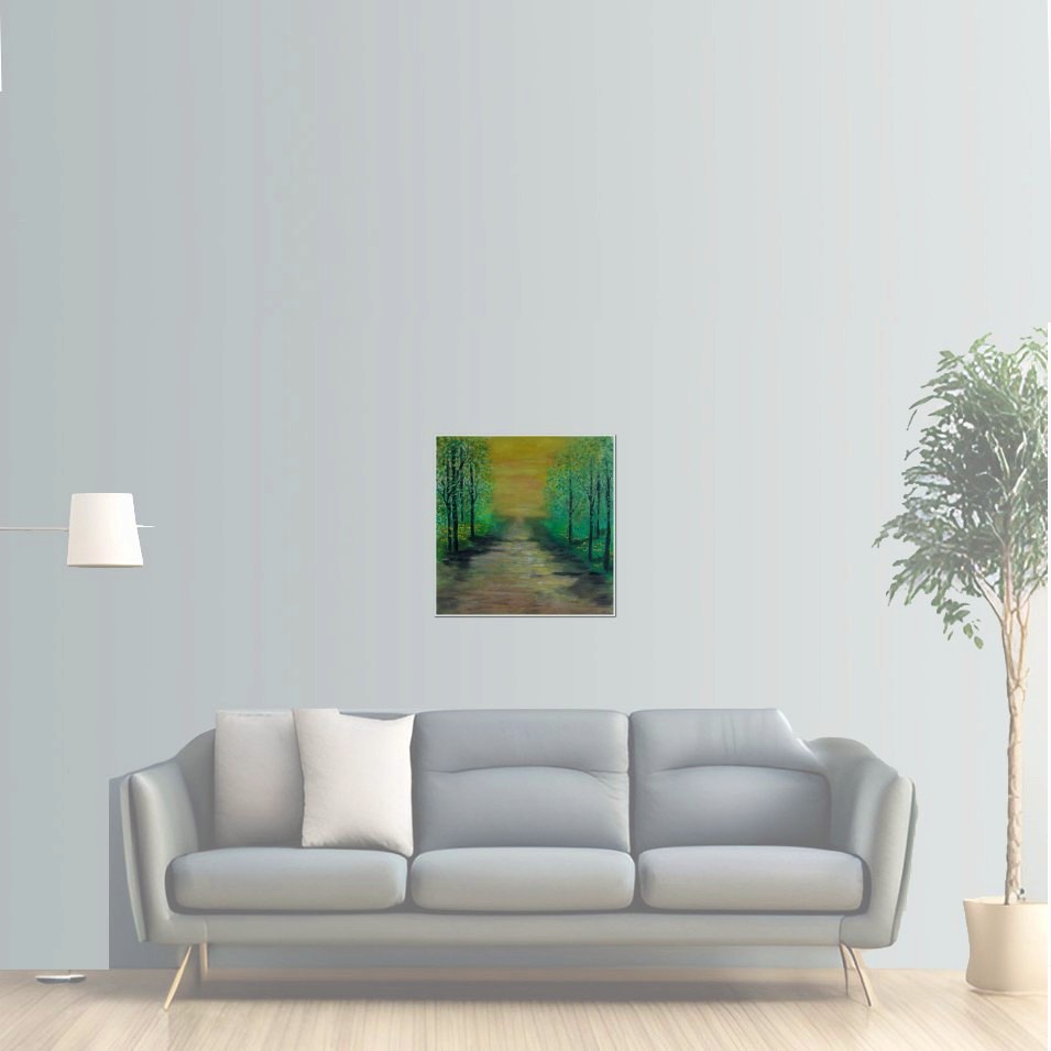 Painting titled 'Wild flowers by the old road' by Monica Fallini