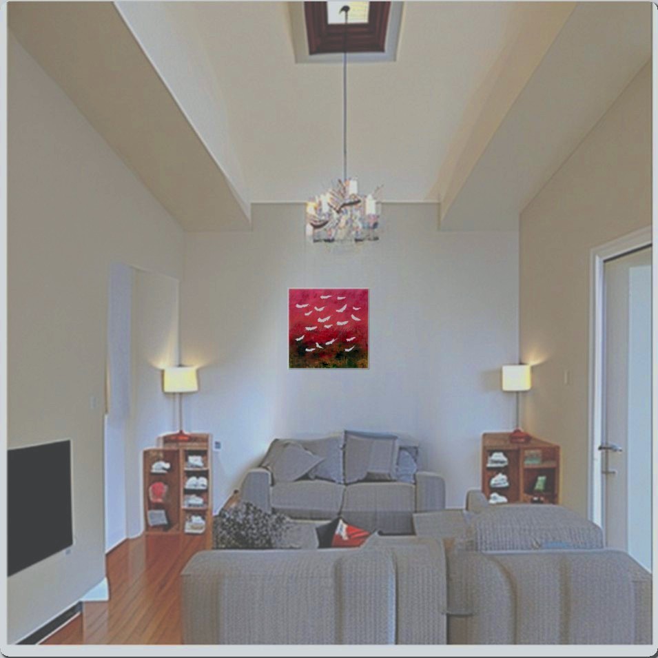 Painting titled 'Strange days 1' by Monica Fallini