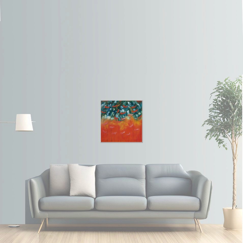 Painting titled 'Strange days II' by Monica Fallini