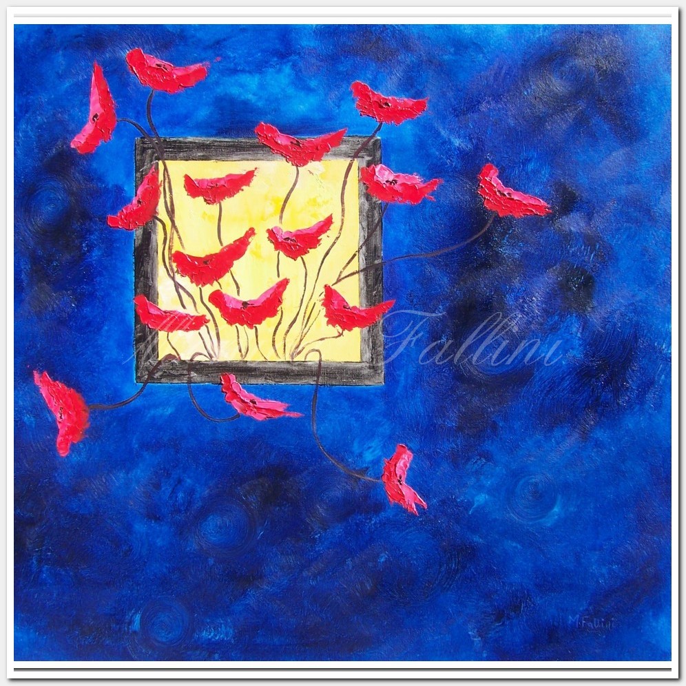 Painting titled 'Free spirit Poppies # 3' by Monica Fallini
