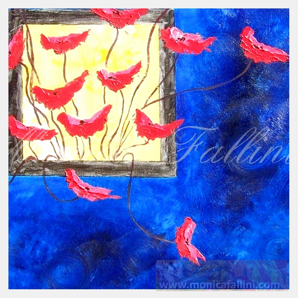 Painting titled 'Free spirit Poppies # 3' by Monica Fallini
