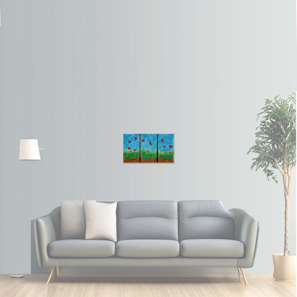 Painting titled 'Windy days' by Monica Fallini