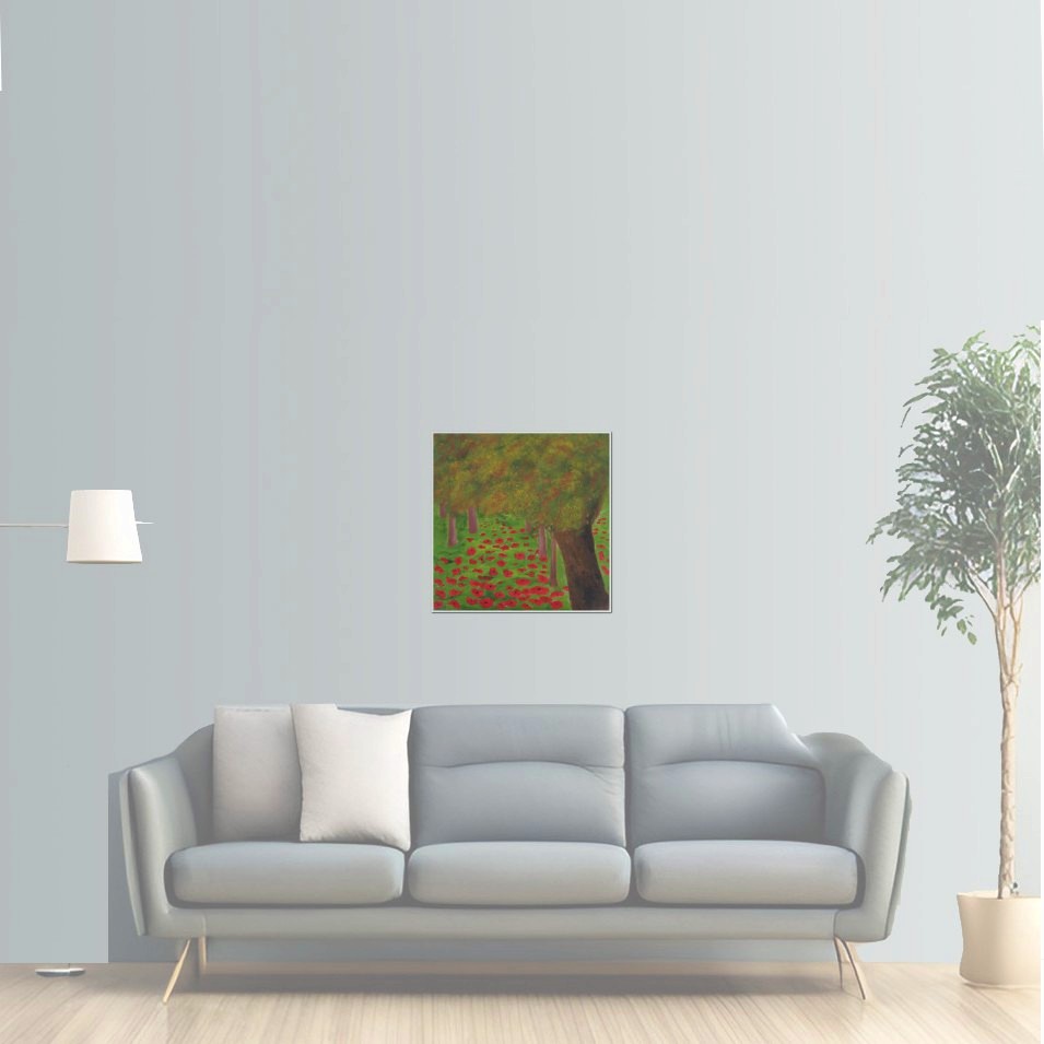 Painting titled 'Path of Poppies' by Monica Fallini