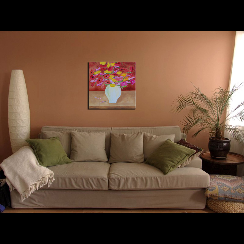 Painting titled 'The white vase...' by Monica Fallini