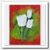 White tulips waiting for you