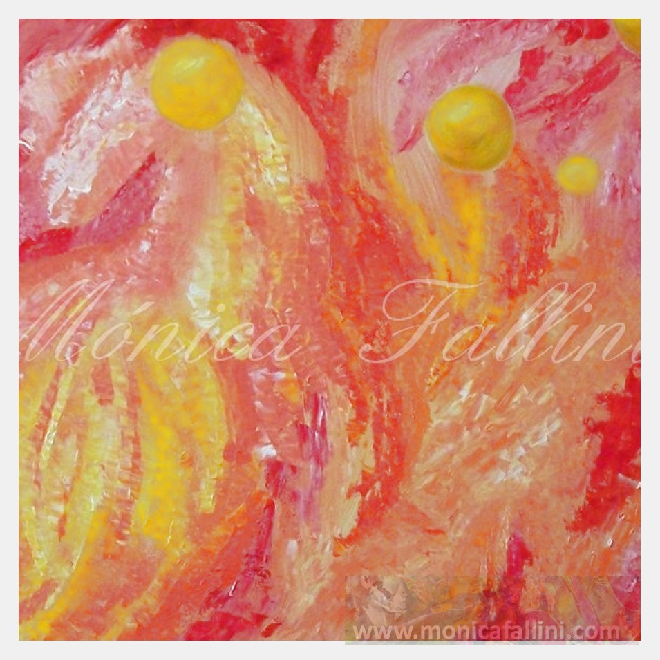 Painting titled 'Cosmic interference' by Monica Fallini