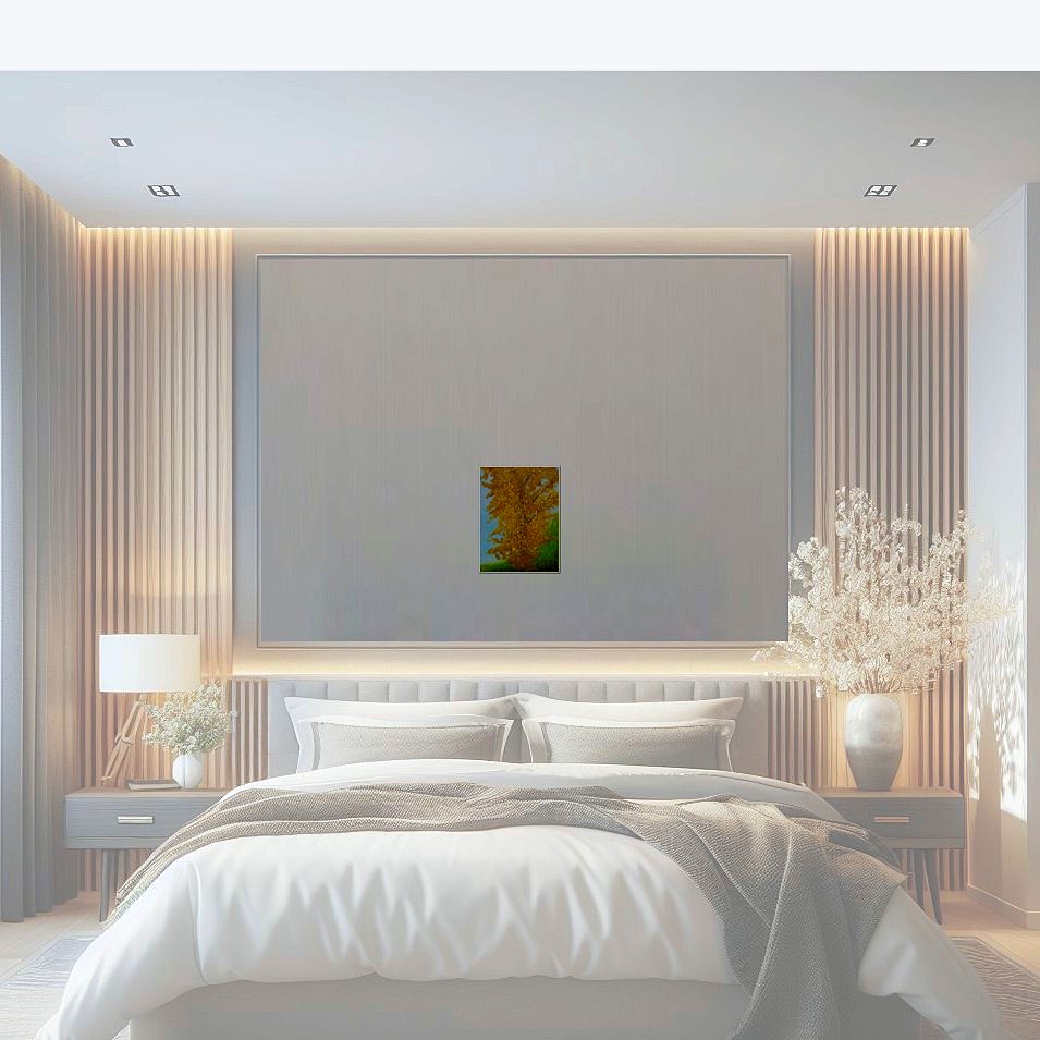 Painting titled 'Golden foliage' by Monica Fallini