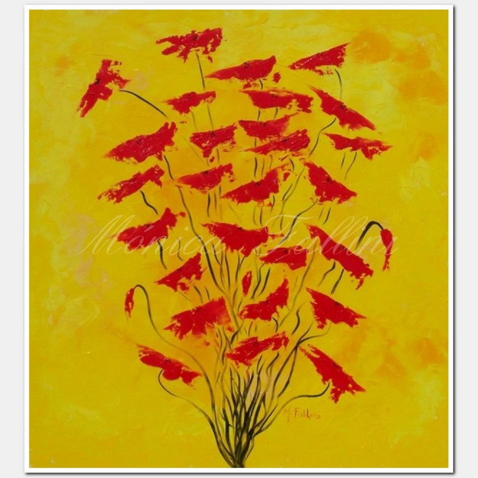 Painting titled 'Free spirit poppies # 9' by Monica Fallini