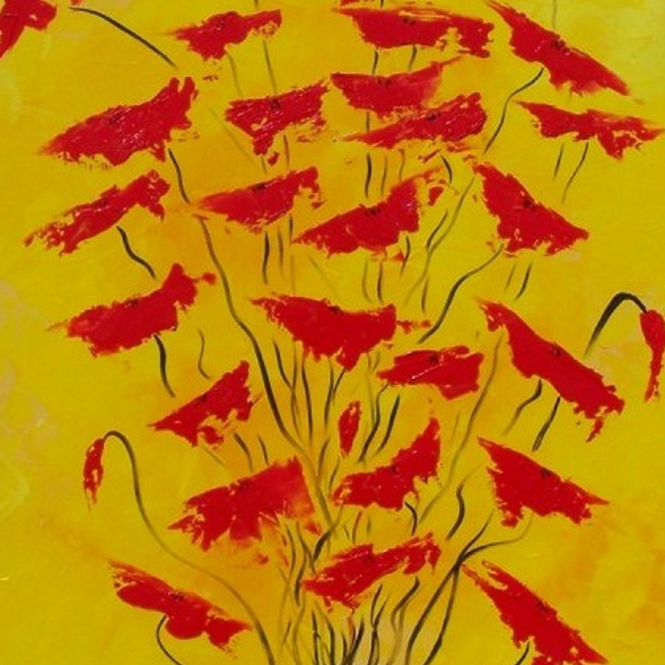 Painting titled 'Free spirit poppies # 9' by Monica Fallini