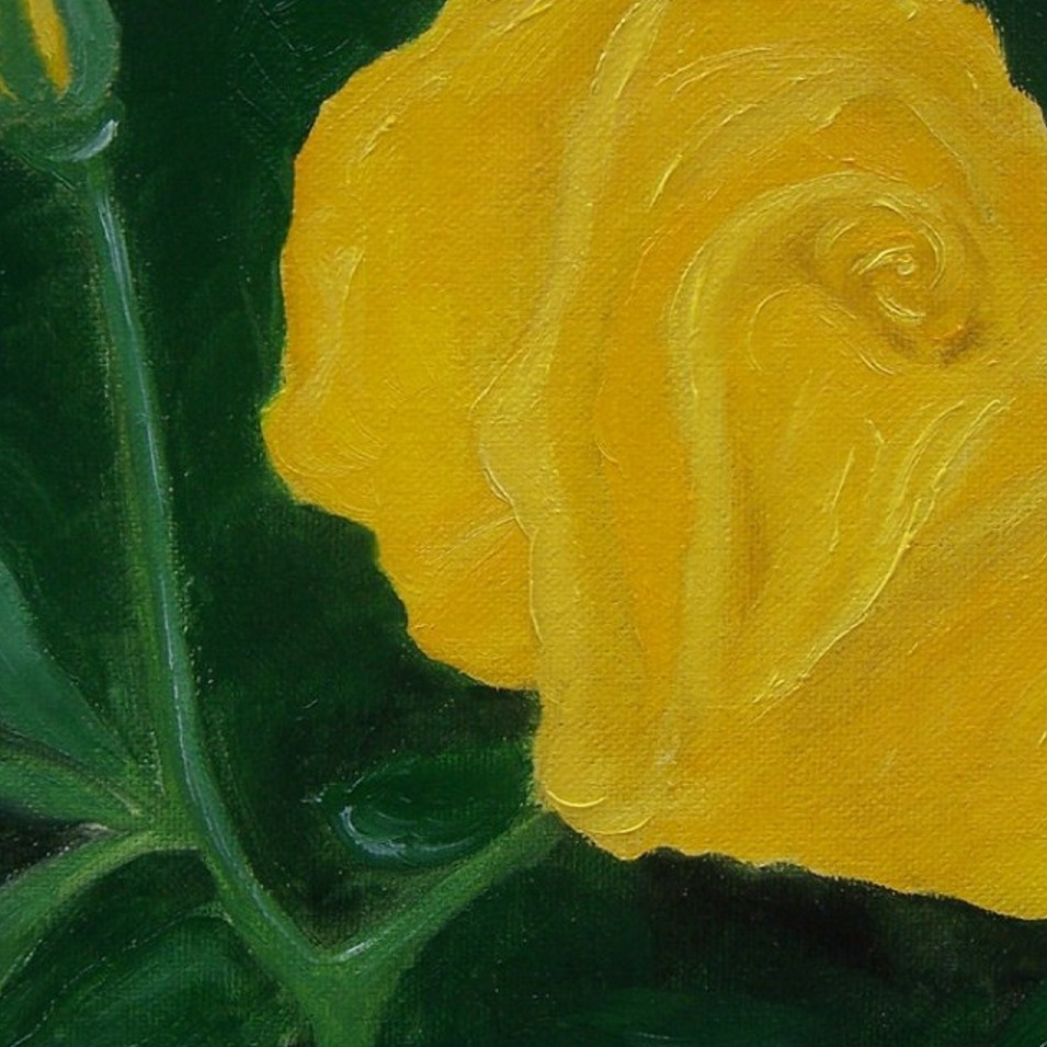 Painting titled 'A yellow rose' by Monica Fallini