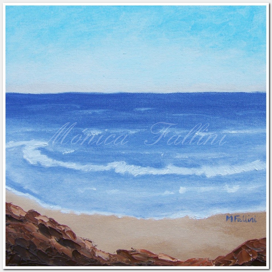 Painting titled 'Seascape memories # 4' by Monica Fallini