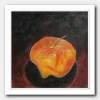 An orange apple