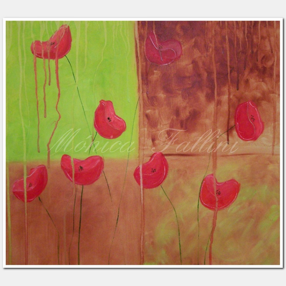 Painting titled 'Melting squares' by Monica Fallini