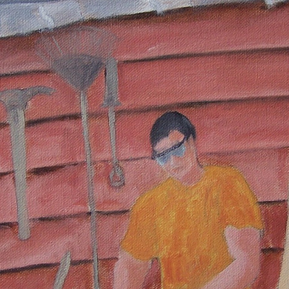 Painting titled 'A working man ' by Monica Fallini