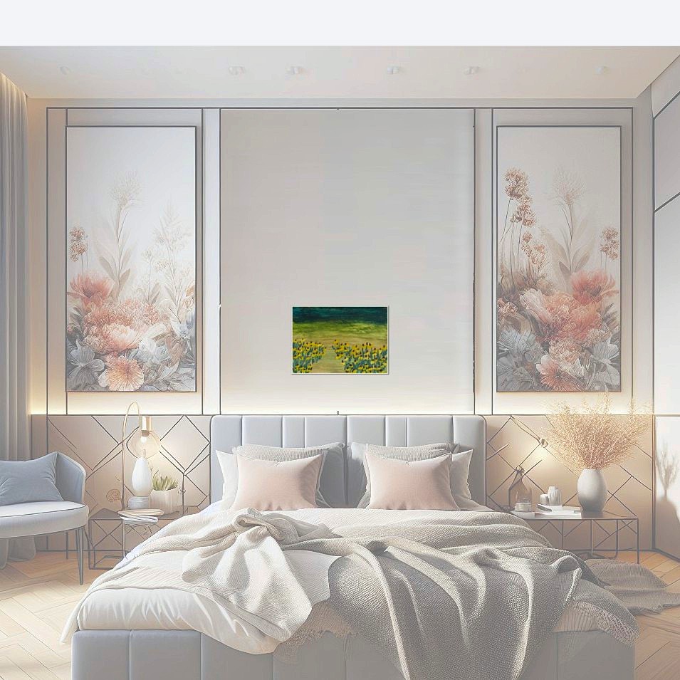 Painting titled 'Wild flowers I' by Monica Fallini