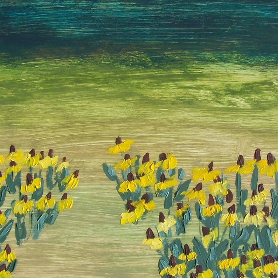 Painting titled 'Wild flowers I' by Monica Fallini