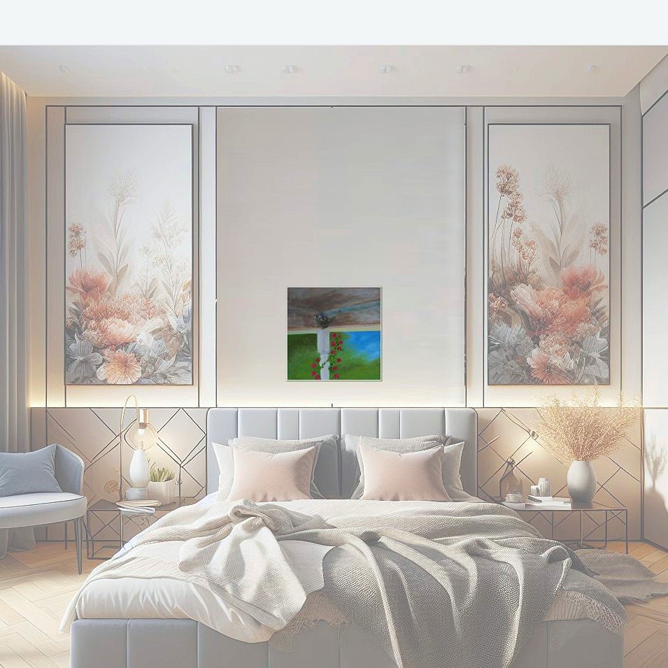 Painting titled 'Nesting' by Monica Fallini