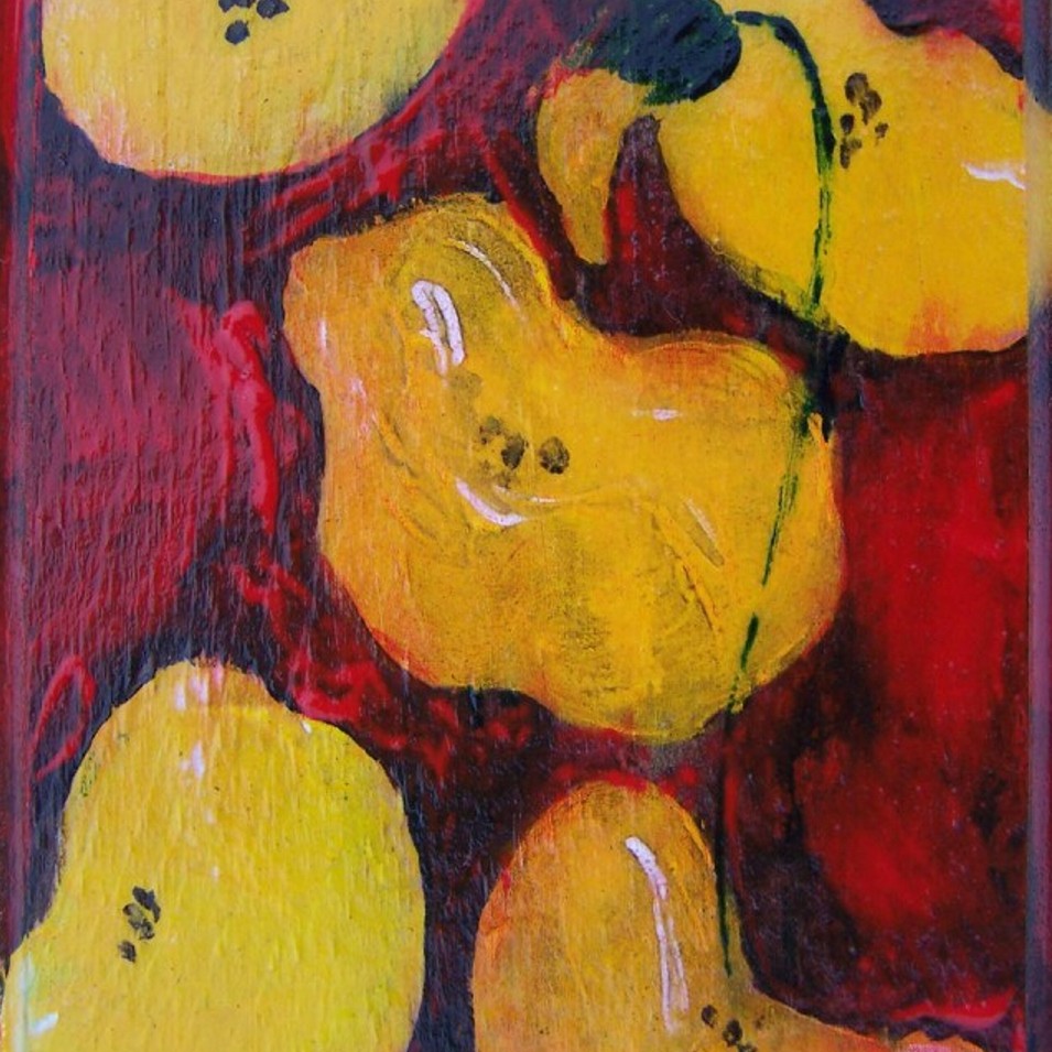 Painting titled 'Yellow poppies' by Monica Fallini