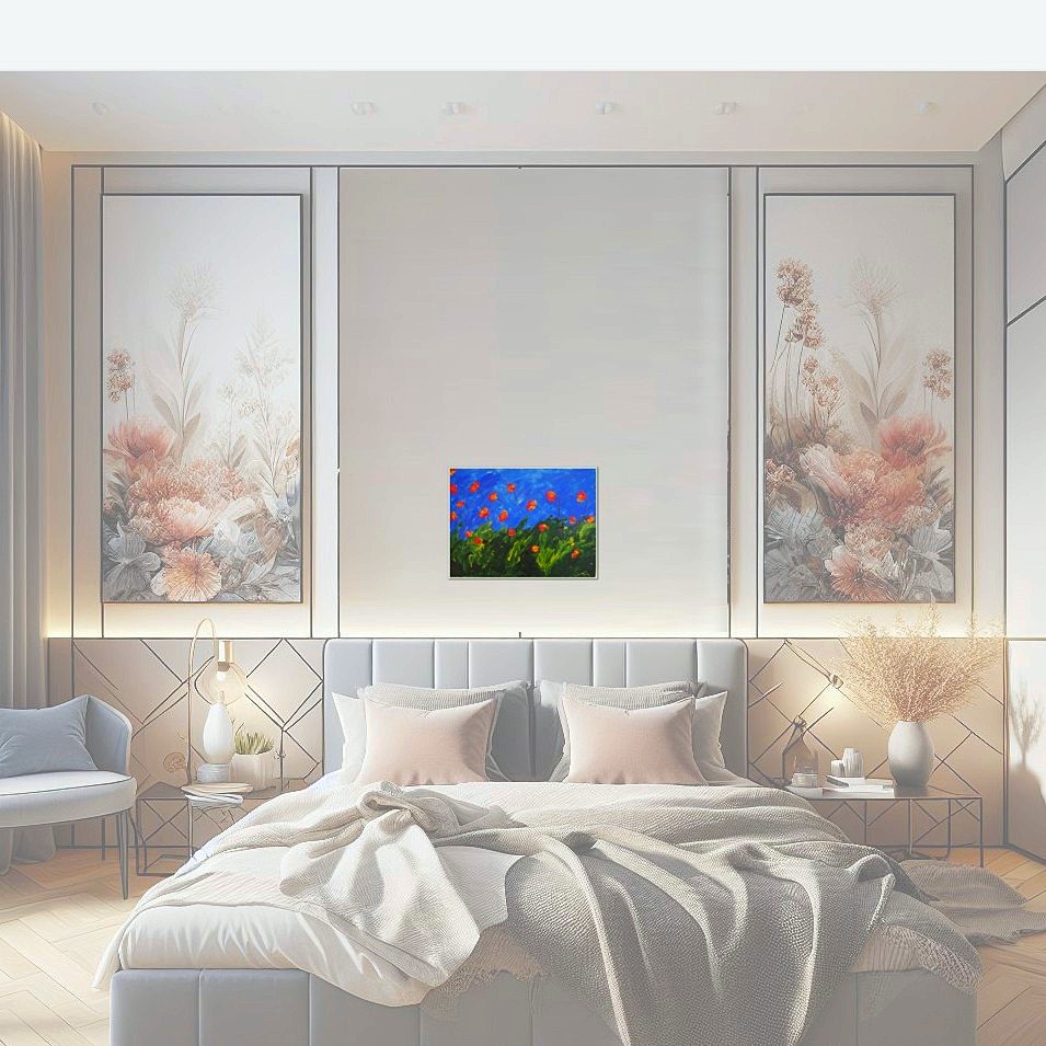 Painting titled 'California poppies' by Monica Fallini