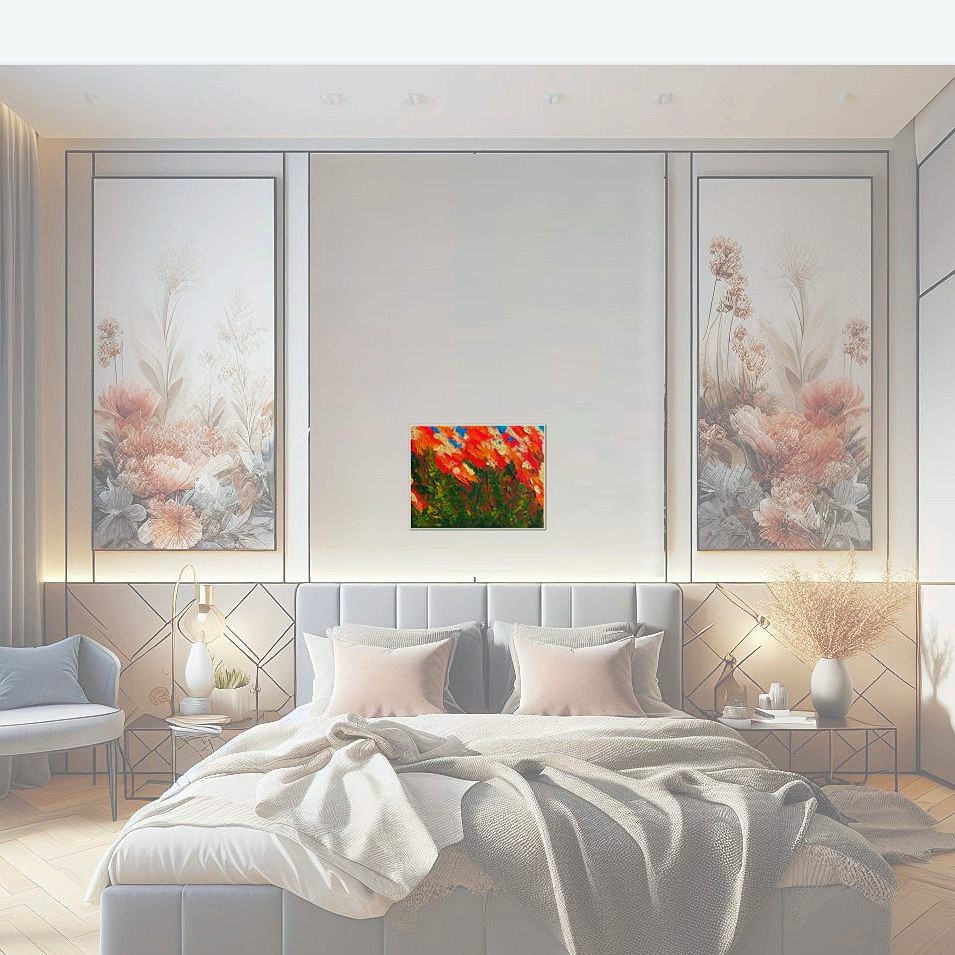 Painting titled 'Floral connections' by Monica Fallini