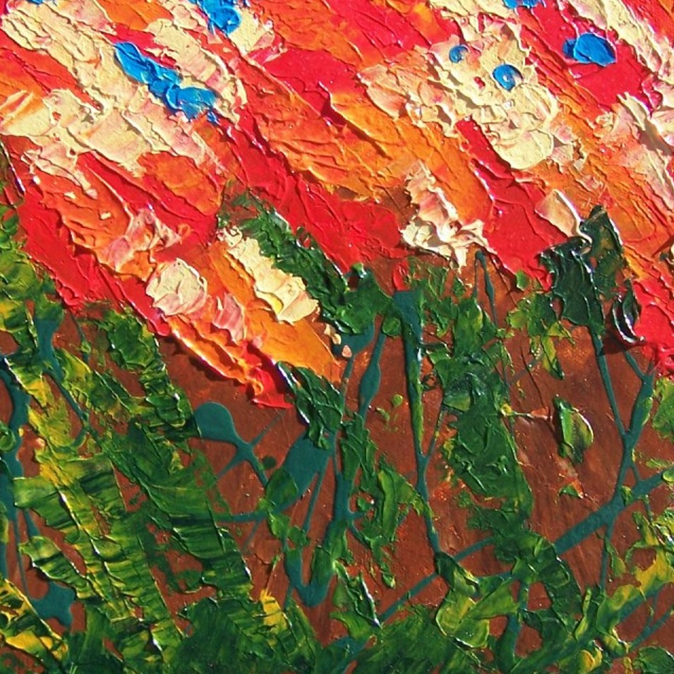 Painting titled 'Floral connections' by Monica Fallini