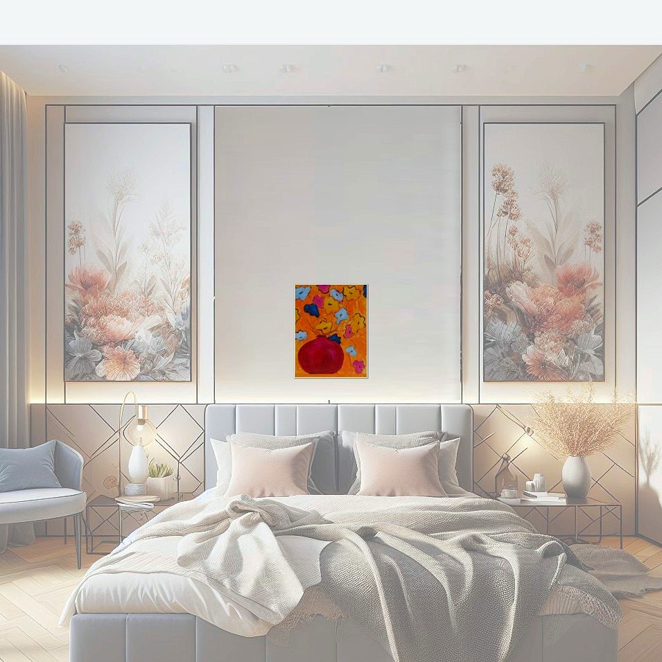 Painting titled 'Abstract flower bouquet number 2' by Monica Fallini