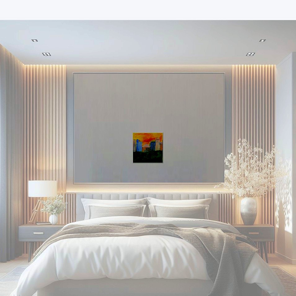 Painting titled 'Urban silhouette I' by Monica Fallini
