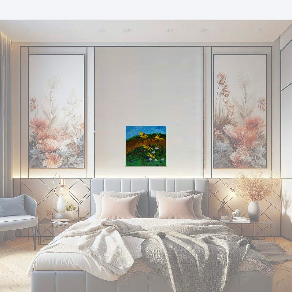 Painting titled 'Wild flowers garden' by Monica Fallini