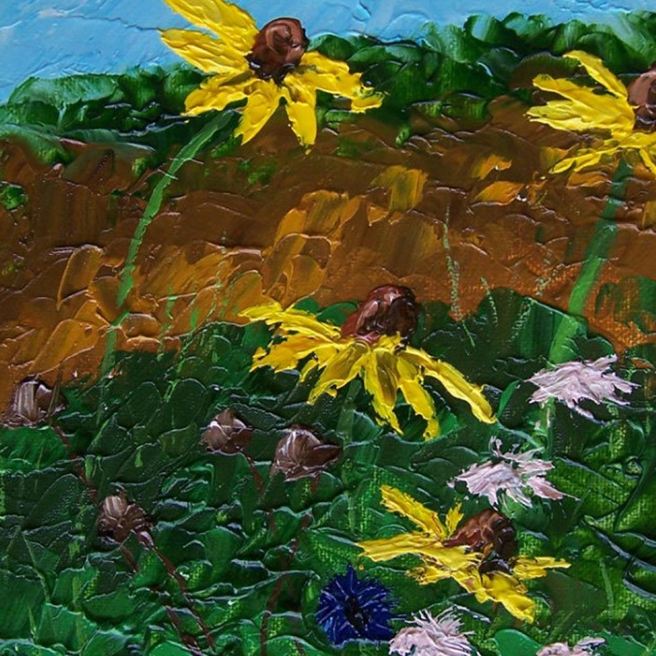 Painting titled 'Wild flowers garden' by Monica Fallini