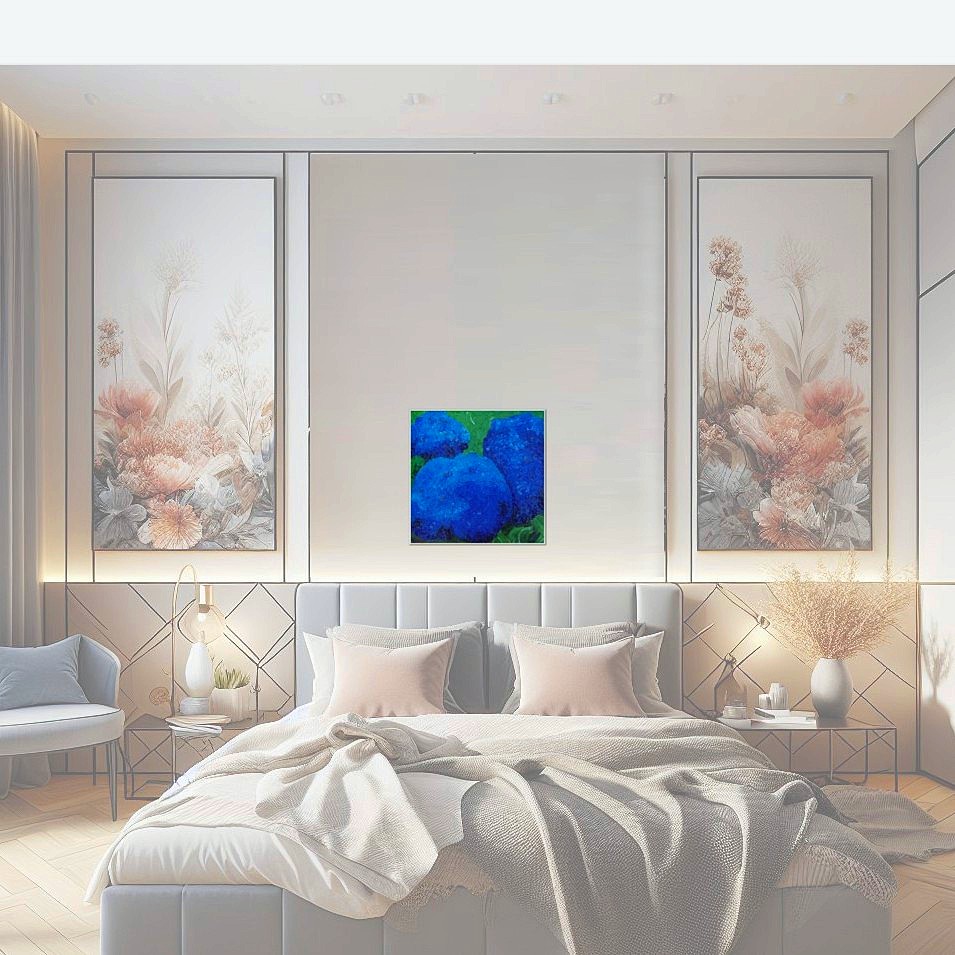 Painting titled 'Un sueño de Hortensias' by Monica Fallini