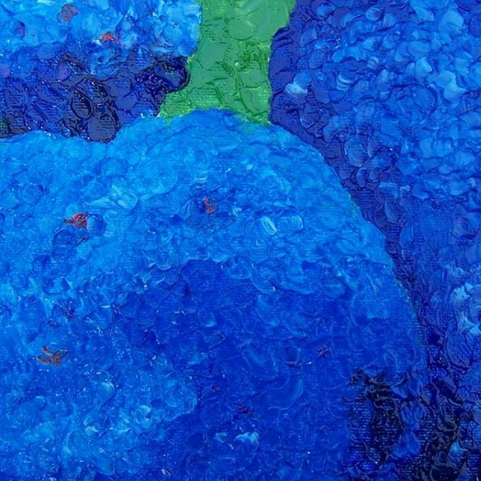 Painting titled 'Un sueño de Hortensias' by Monica Fallini