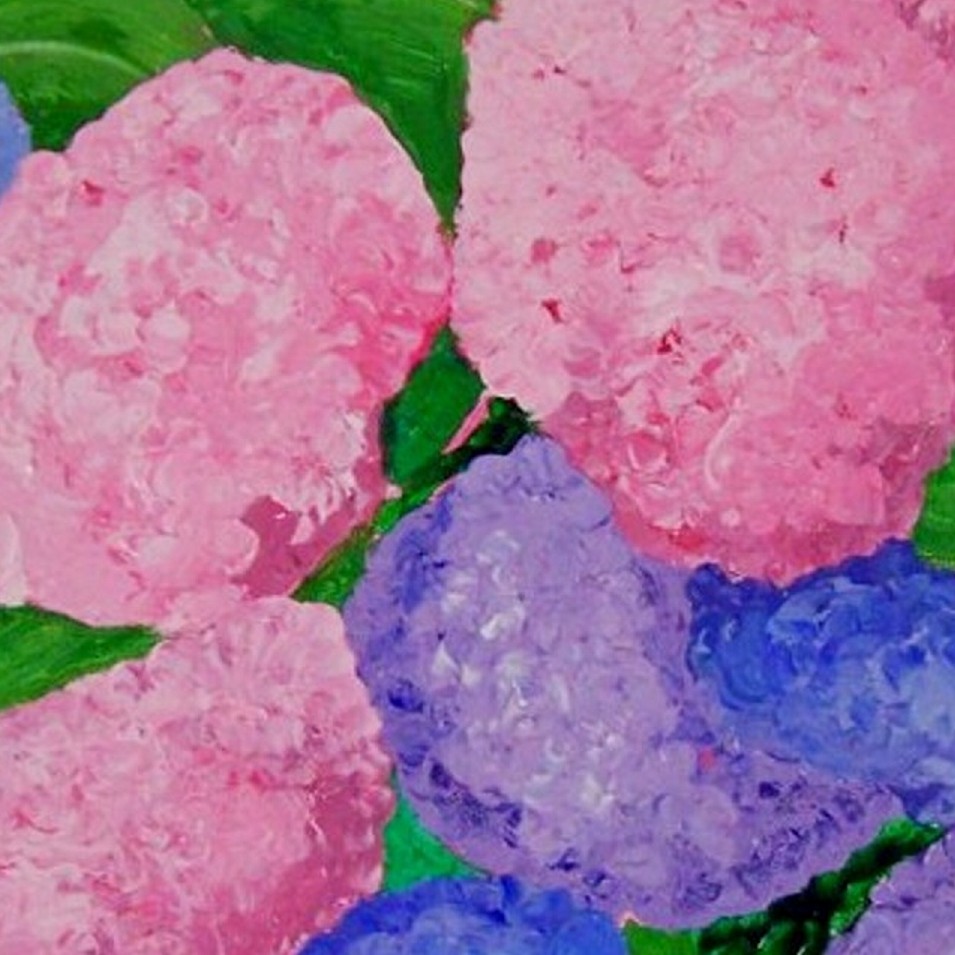 Painting titled 'A dream of Hydrangeas 2' by Monica Fallini