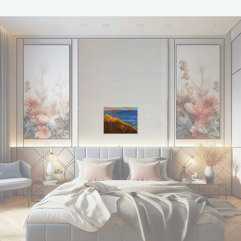 Painting titled 'Abstract seascape in oils' by Monica Fallini