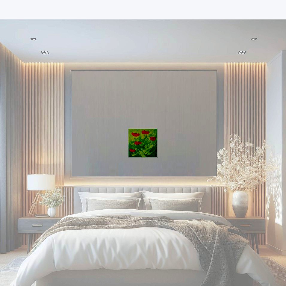 Painting titled 'Poppies...daily # 2' by Monica Fallini