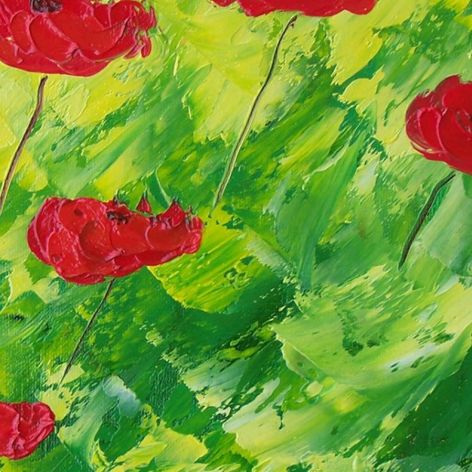 Painting titled 'Poppies...daily # 2' by Monica Fallini