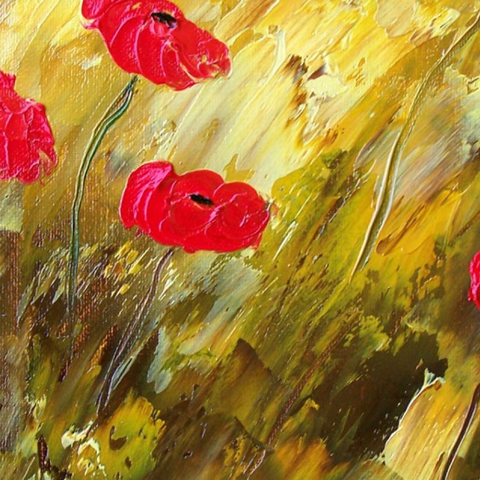 Painting titled 'Poppies...daily # 1' by Monica Fallini
