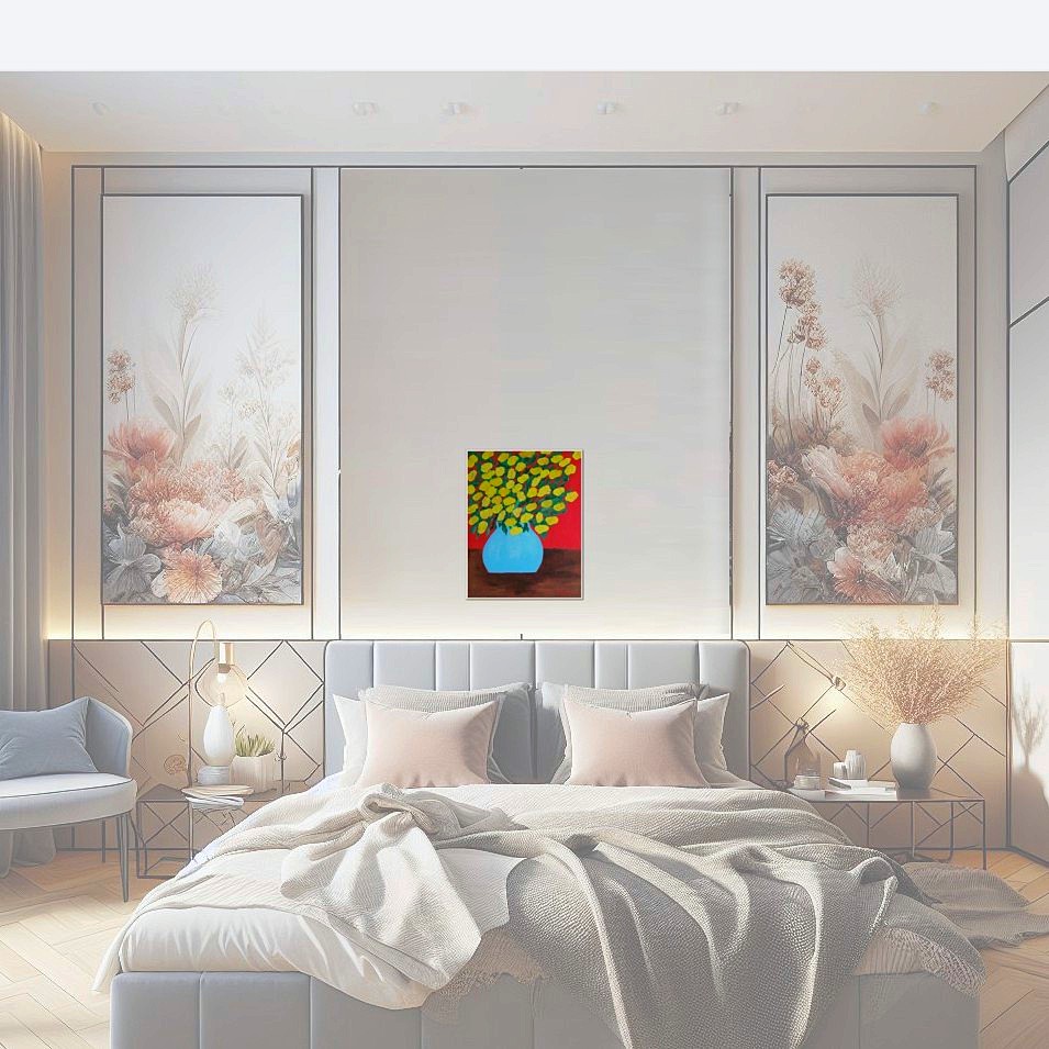 Painting titled 'Abstract flower bouquet number 4' by Monica Fallini