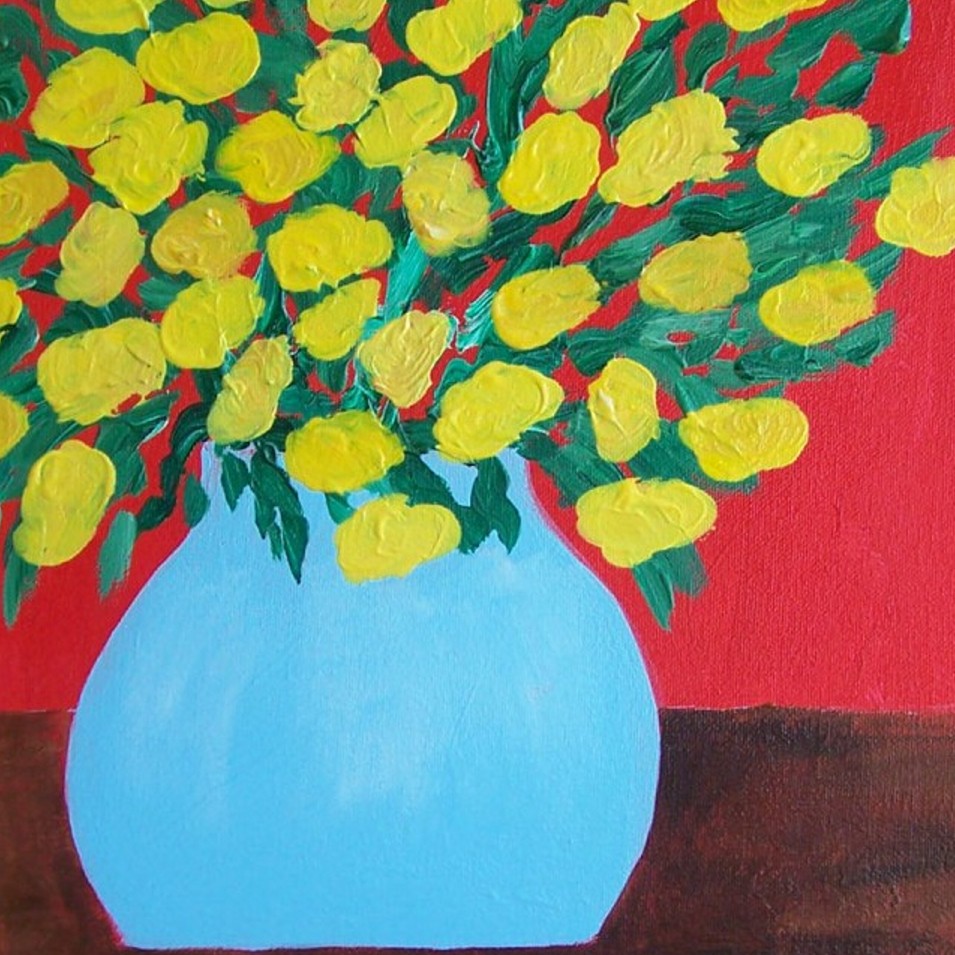Painting titled 'Abstract flower bouquet number 4' by Monica Fallini